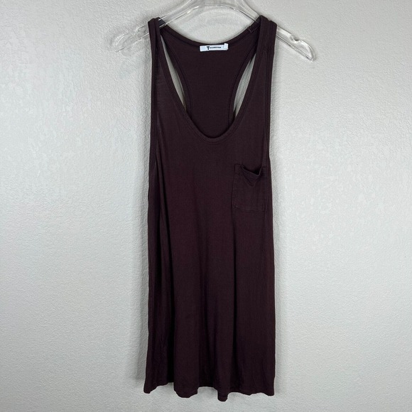 Alexander Wang Women's Racerback Tank Mini Dress Sleeveless Brown Size‎ XS - Picture 1 of 10